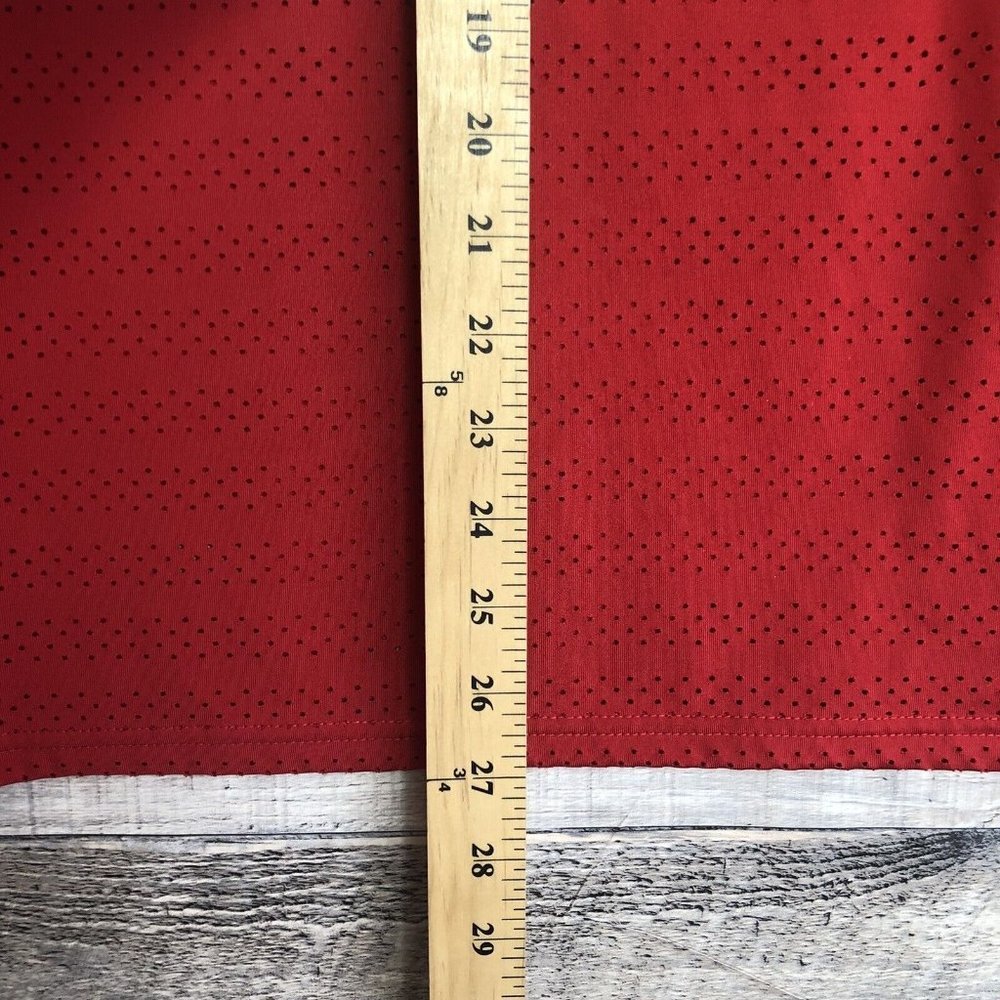 Zyia Active Shirt Womens Large Red Long Sleeved Perforated Mesh Workout Athletic - Picture 8 of 9